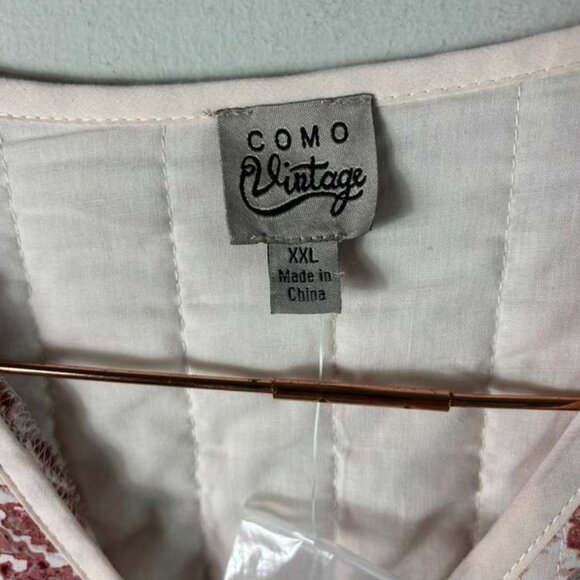 Como Vintage Womens Floral Print Blazers Suit Red Size XXL - Picture 6 of 9